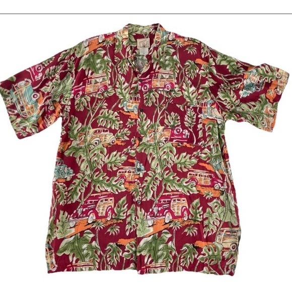 Vintage Other - VTG Tropical Men's‎ XXL Hawaiian Shirt Vintage Wagon Cars Surf Style Coconut USA